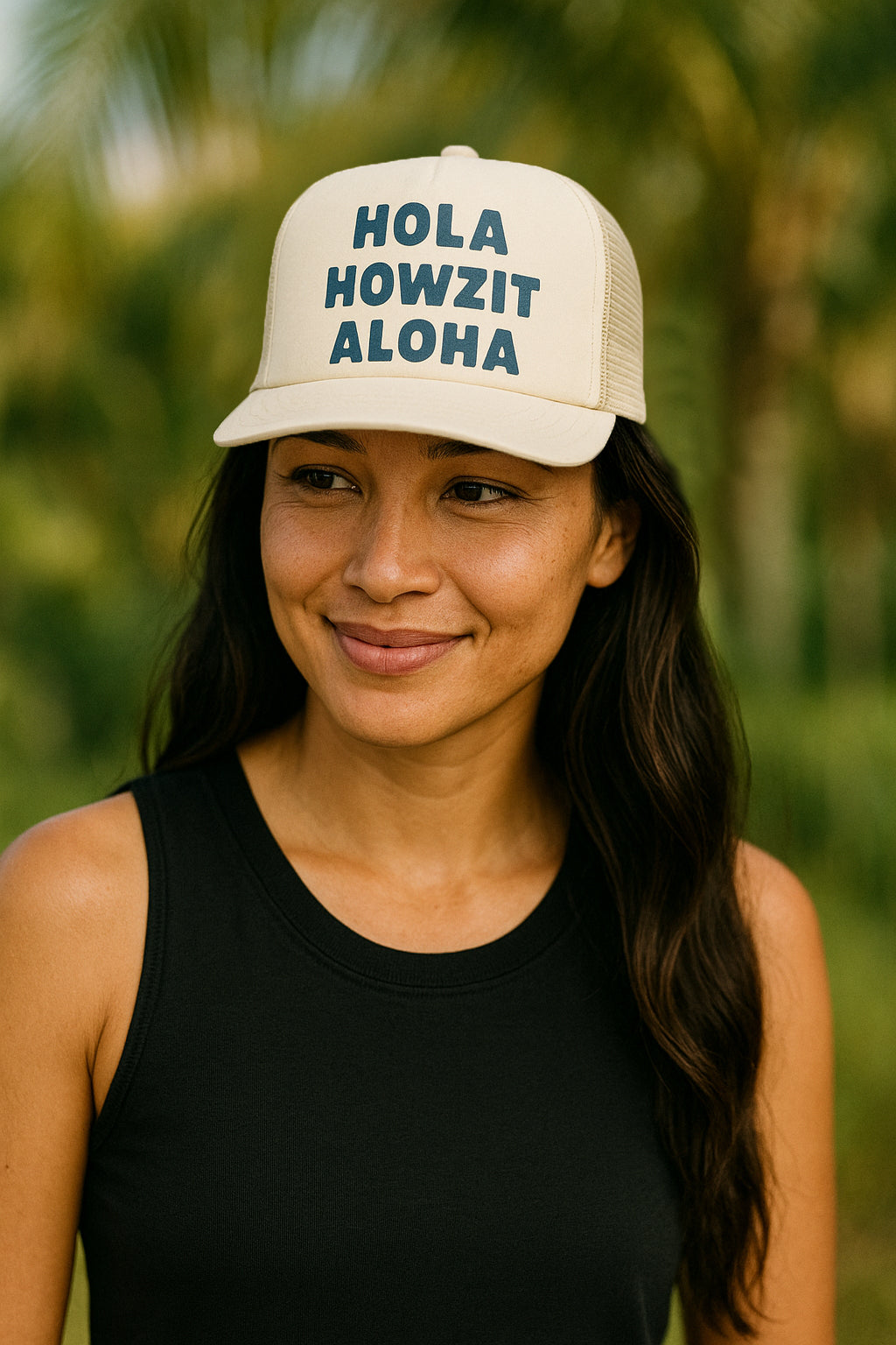 Hola Howzit Aloha Trucker Hat – Multi
